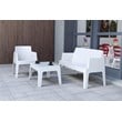 Compamia Box Resin Patio Coffee Table in White