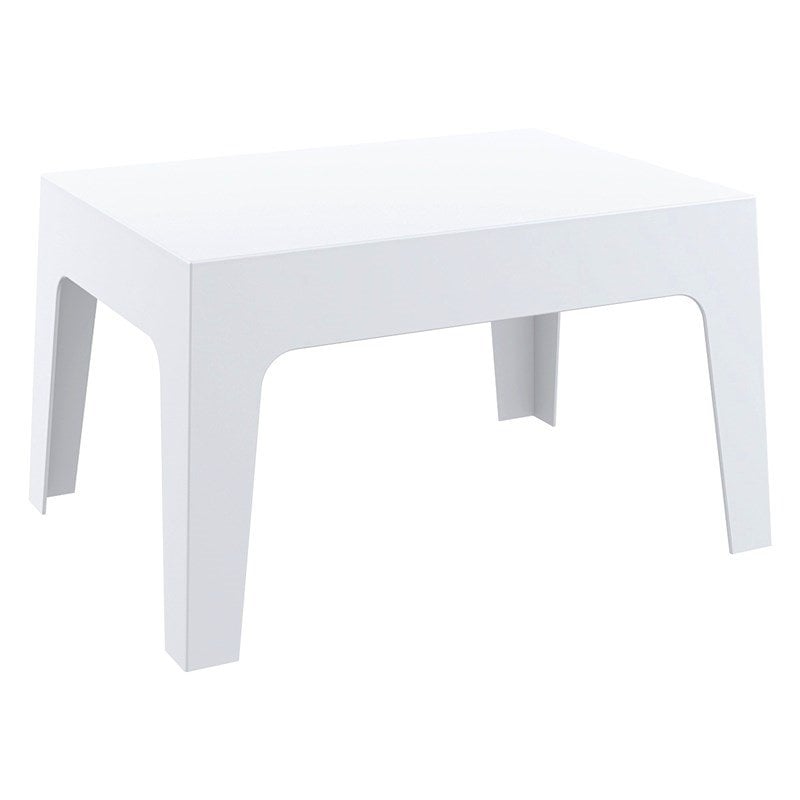 Compamia Box Resin Patio Coffee Table in White