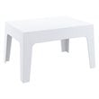 Compamia Box Resin Patio Coffee Table in White