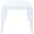 Compamia Queen Polycarbonate Patio Side Table in Glossy White