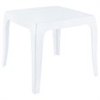 Compamia Queen Polycarbonate Patio Side Table in Glossy White