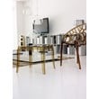 Compamia Queen Polycarbonate Patio Side Table in Transparent Amber