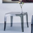 Compamia Queen Polycarbonate Patio Side Table in Transparent Black