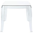 Compamia Queen Polycarbonate Patio Side Table in Transparent Clear