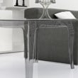 Compamia Queen Polycarbonate Patio Side Table in Transparent Clear