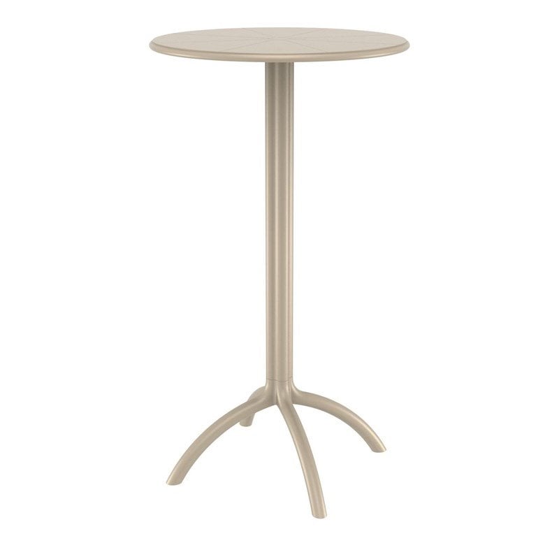 Compamia Octopus Round Patio Pub Table in Dove Gray