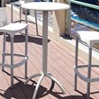 Compamia Octopus Round Patio Pub Table in White