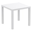 Compamia Ares 5 Piece Square Resin Patio Dining Set in White