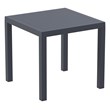 Compamia Artemis 5 Piece Square Resin Patio Dining Set in Dark Gray
