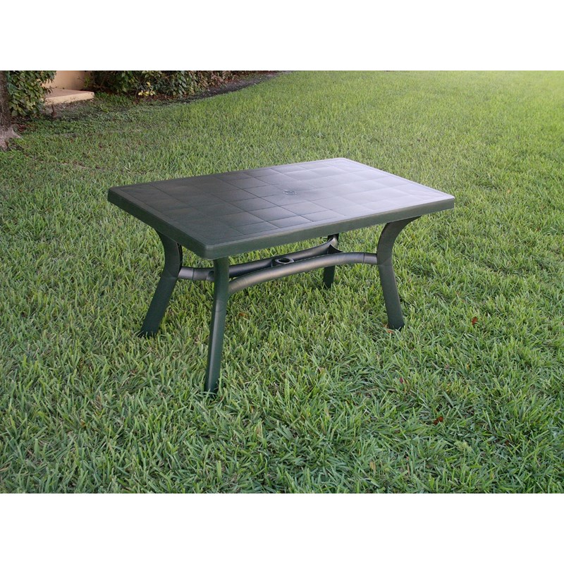 Compamia Sunrise 55" Resin Patio Dining Table in Green Cymax Business