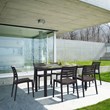 Compamia Ares 7 Piece Patio Dining Set in Brown