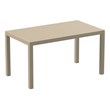 Compamia Ares 7 Piece Patio Dining Set in Taupe