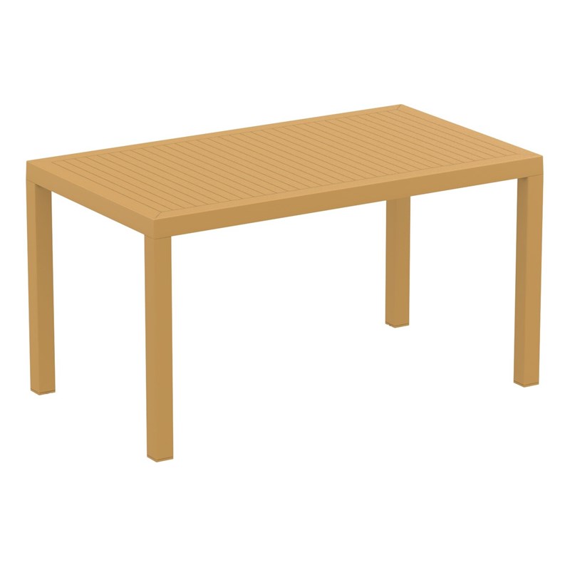 Compamia Ares 7 Piece Resin Patio Dining Set in Teak Brown