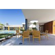 Compamia Artemis 7 Piece Patio Dining Set in Teak Brown