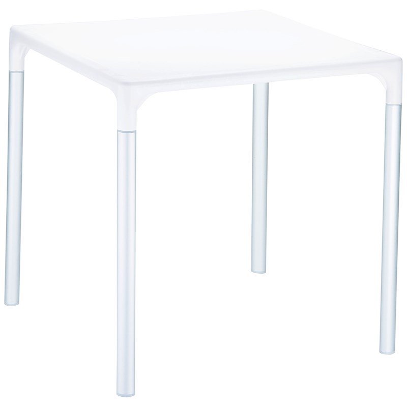 Compamia Mango 28 Aluminum Patio Dining Table In White Isp758 Whi Compamia Mango 28