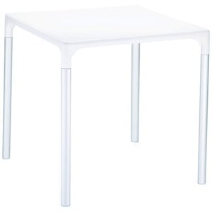 Compamia Mango 28&quot Aluminum Patio Dining Table in White