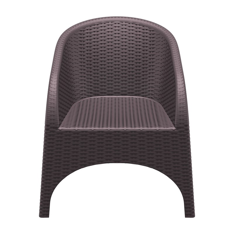 Compamia Aruba Resin Wickerlook Patio Chair in Brown