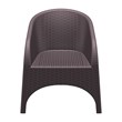 Compamia Aruba Resin Wickerlook Patio Chair in Brown