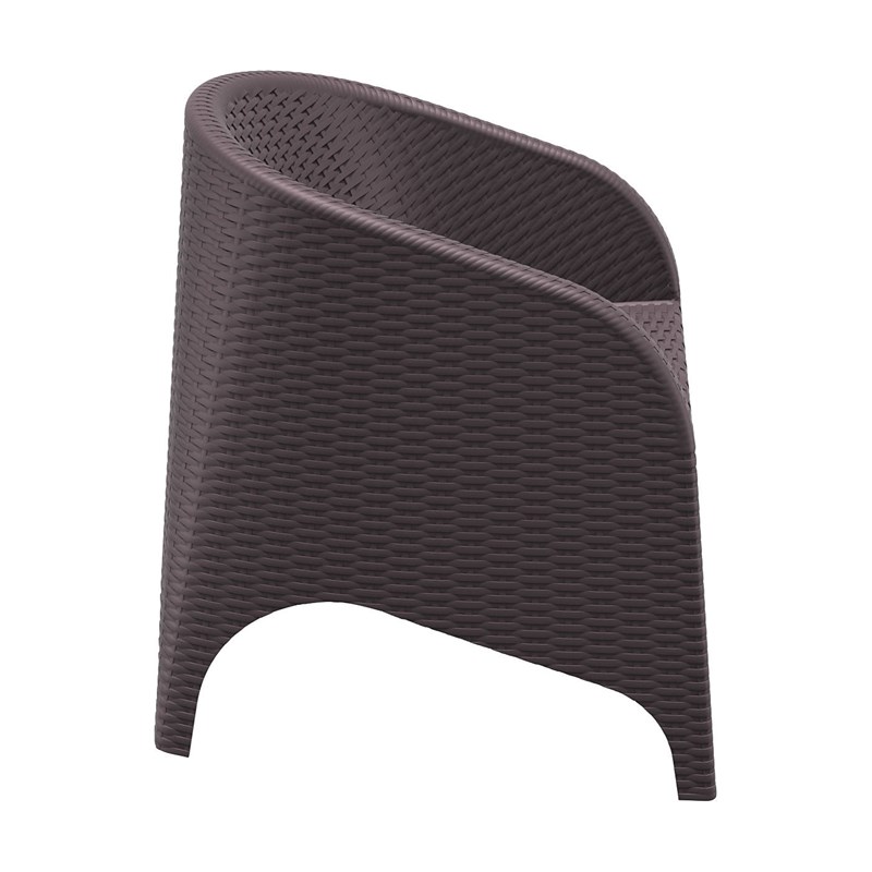 Compamia Aruba Resin Wickerlook Patio Chair in Brown