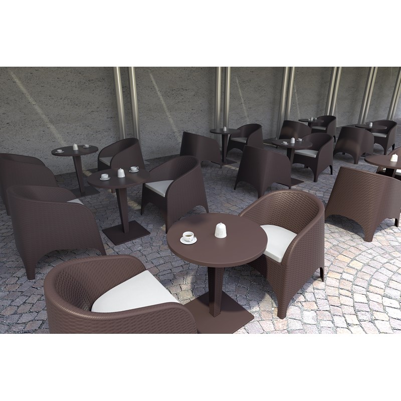 Compamia Aruba Resin Wickerlook Patio Chair in Brown