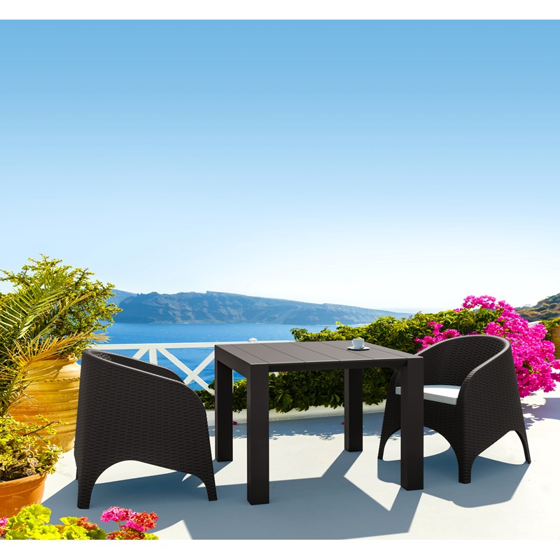 Compamia Aruba Resin Wickerlook Patio Chair in Brown