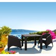 Compamia Aruba Resin Wickerlook Patio Chair in Brown