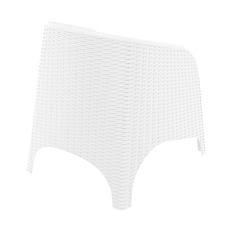 Compamia Aruba Resin Wickerlook Patio Chair in White
