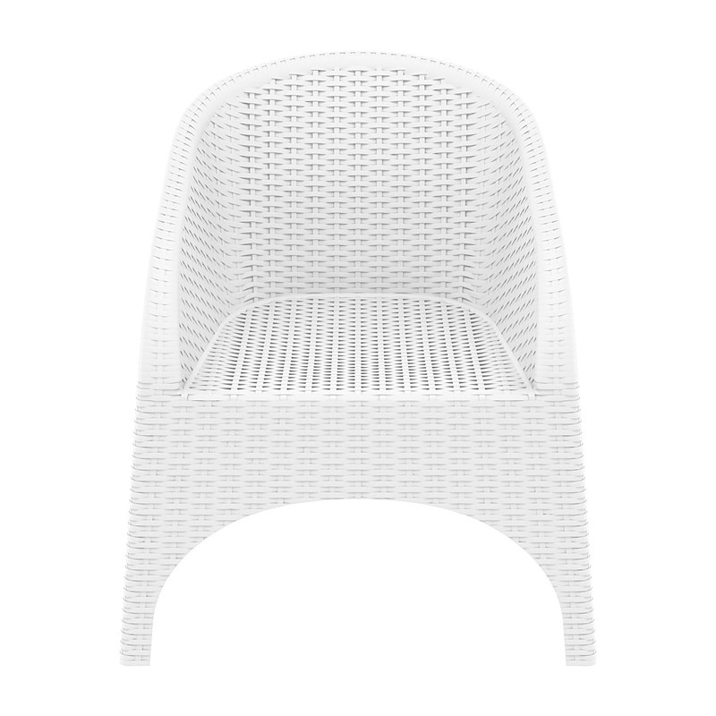 Compamia Aruba Resin Wickerlook Patio Chair in White