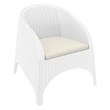 Compamia Aruba Resin Wickerlook Patio Chair in White