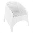 Compamia Aruba Resin Wickerlook Patio Chair in White