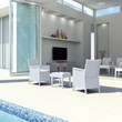 Compamia California 3 Piece Wickerlook Patio Conversation Set in White