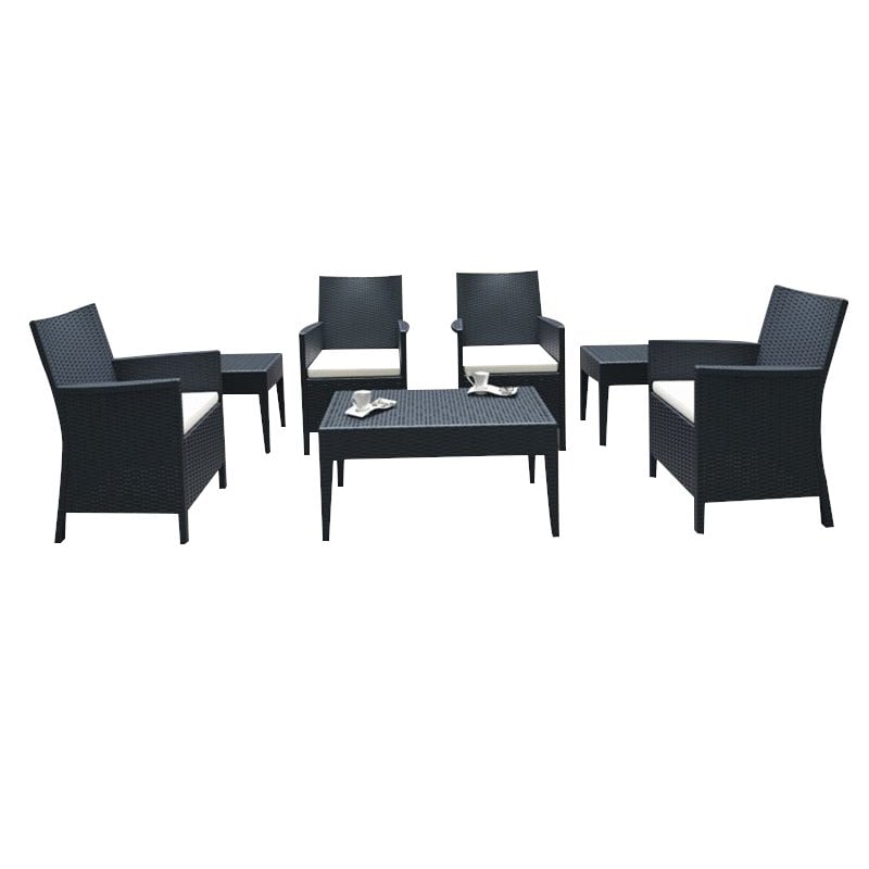 Compamia California 7 Piece Wickerlook Patio Conversation Set in Brown