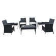 Compamia California 7 Piece Wickerlook Patio Conversation Set in Brown