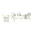 Compamia California 7 Piece Resin Patio Conversation Set in White
