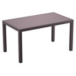 Compamia California 5 Piece Wickerlook Patio Dining Set in Brown