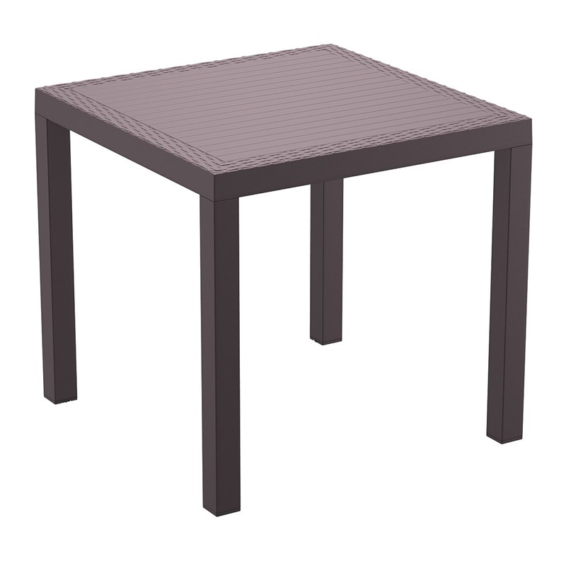 Compamia California 5 Piece Square Patio Dining Set in Brown