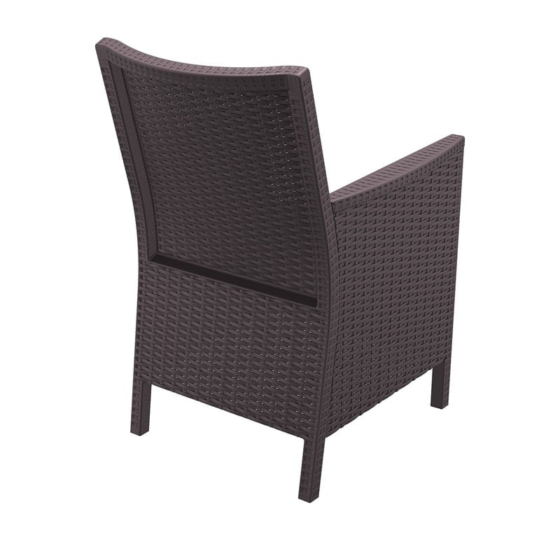 Compamia California Resin Wickerlook Patio Chair in Brown