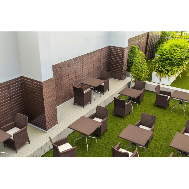 Compamia California Resin Wickerlook Patio Chair in Brown