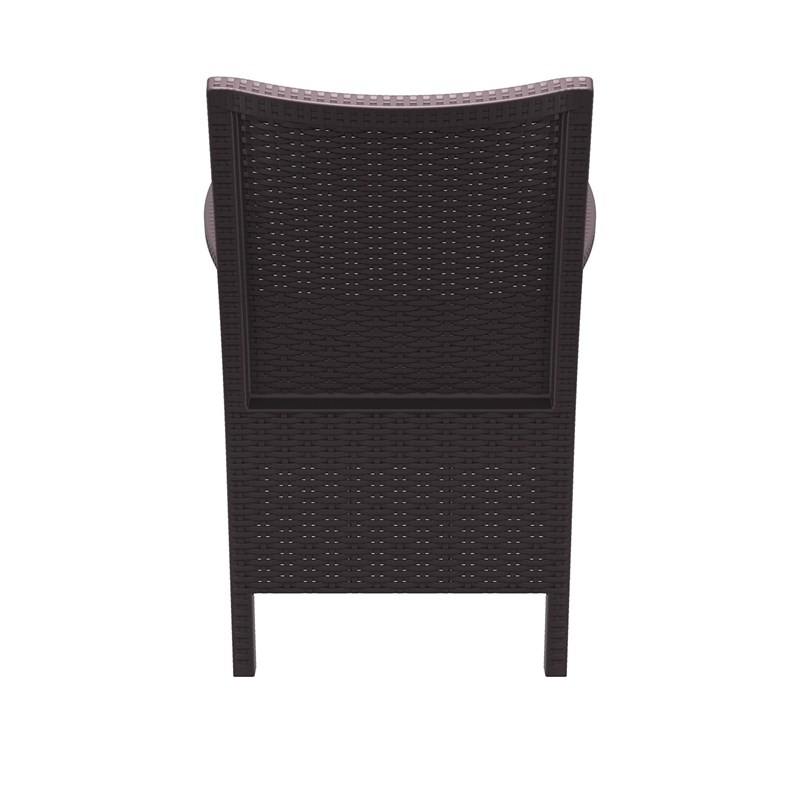 Compamia California Resin Wickerlook Patio Chair in Brown