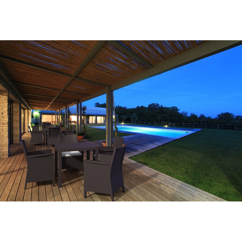 Compamia California Resin Wickerlook Patio Chair in Brown