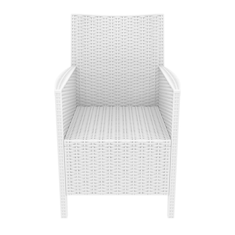 Compamia California Resin Wickerlook Patio Chair in White