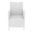Compamia California Resin Wickerlook Patio Chair in White
