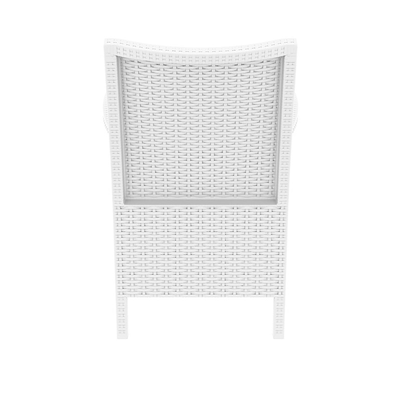 Compamia California Resin Wickerlook Patio Chair in White