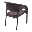 Compamia Panama Resin Wickerlook Patio Dining Arm Chair in Brown