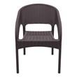Compamia Panama Resin Wickerlook Patio Dining Arm Chair in Brown