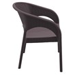Compamia Panama Resin Wickerlook Patio Dining Arm Chair in Brown
