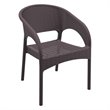 Compamia Panama Resin Wickerlook Patio Dining Arm Chair in Brown