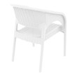 Compamia Panama Resin Wickerlook Patio Dining Arm Chair in White