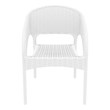 Compamia Panama Resin Wickerlook Patio Dining Arm Chair in White