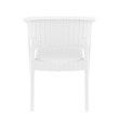 Compamia Panama Resin Wickerlook Patio Dining Arm Chair in White